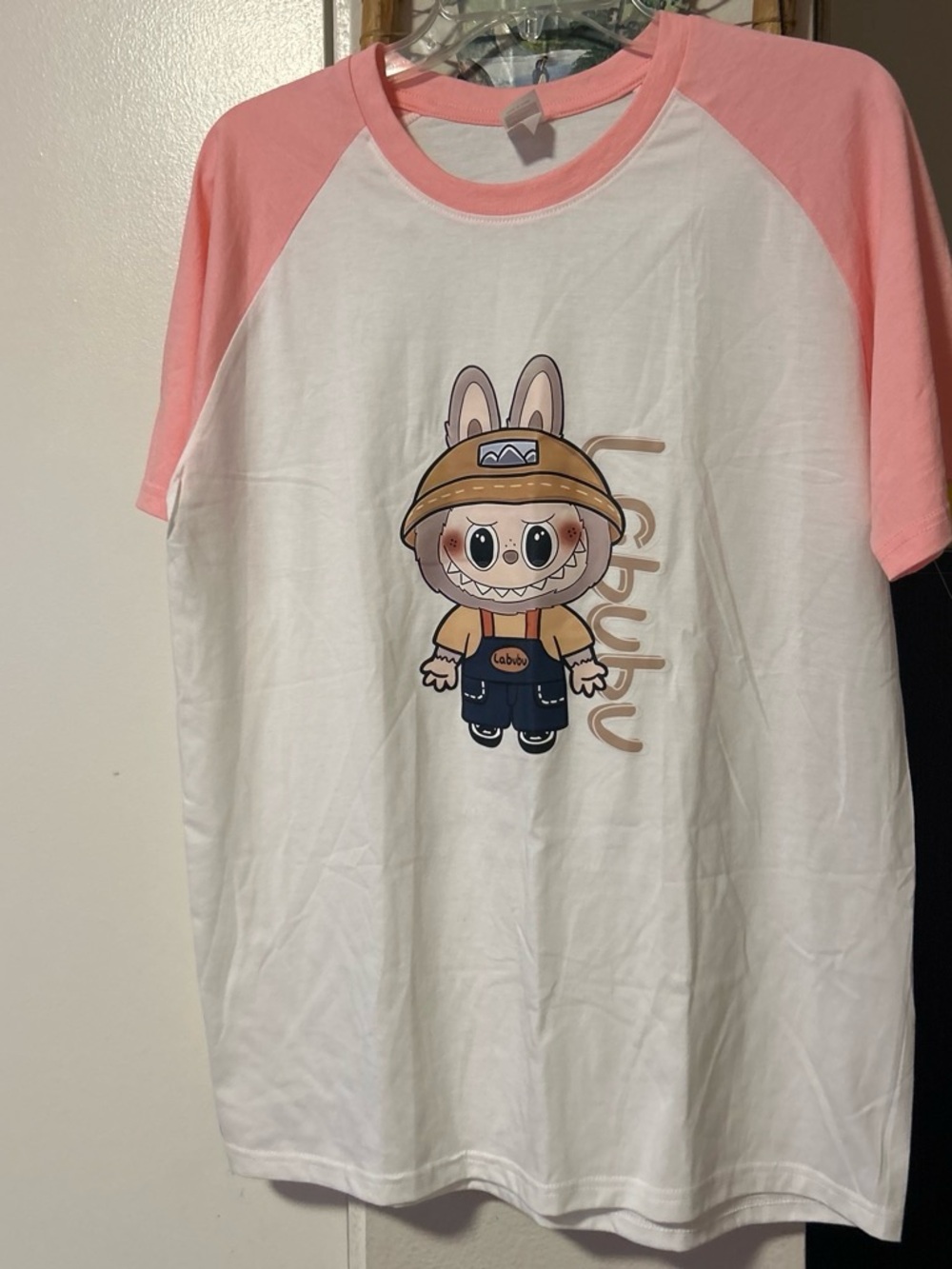 Casual Pink & White Graphic Raglan Camisole